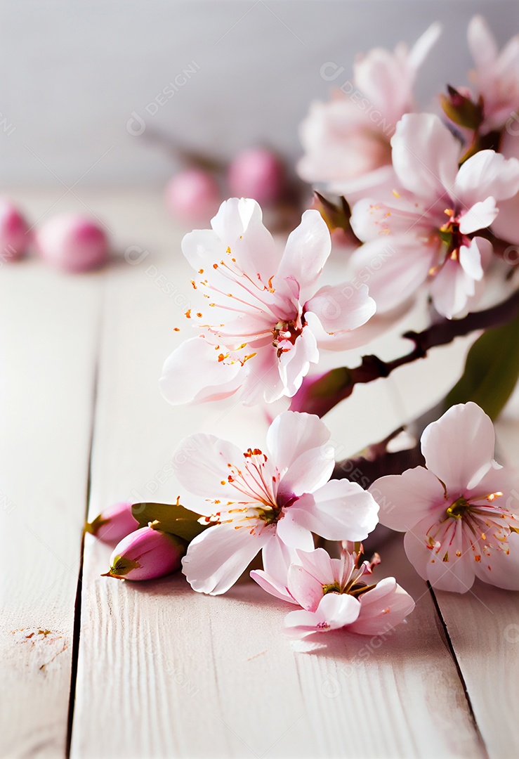 Lindas flores sobre um fundo isolado