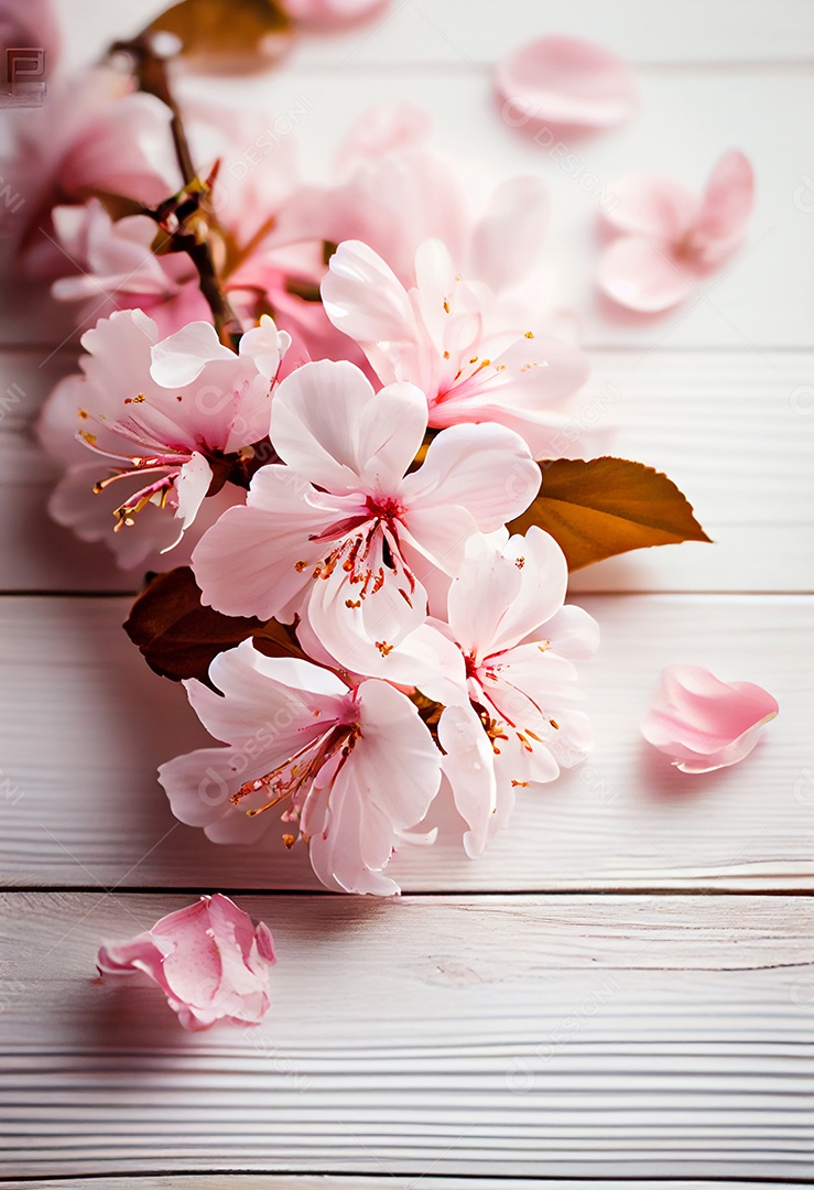 Lindas flores sobre um fundo isolado