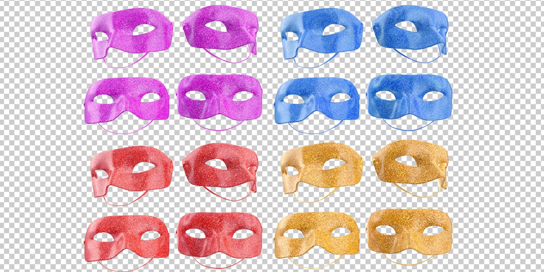 Mascaras de Carnaval Elementos 3D