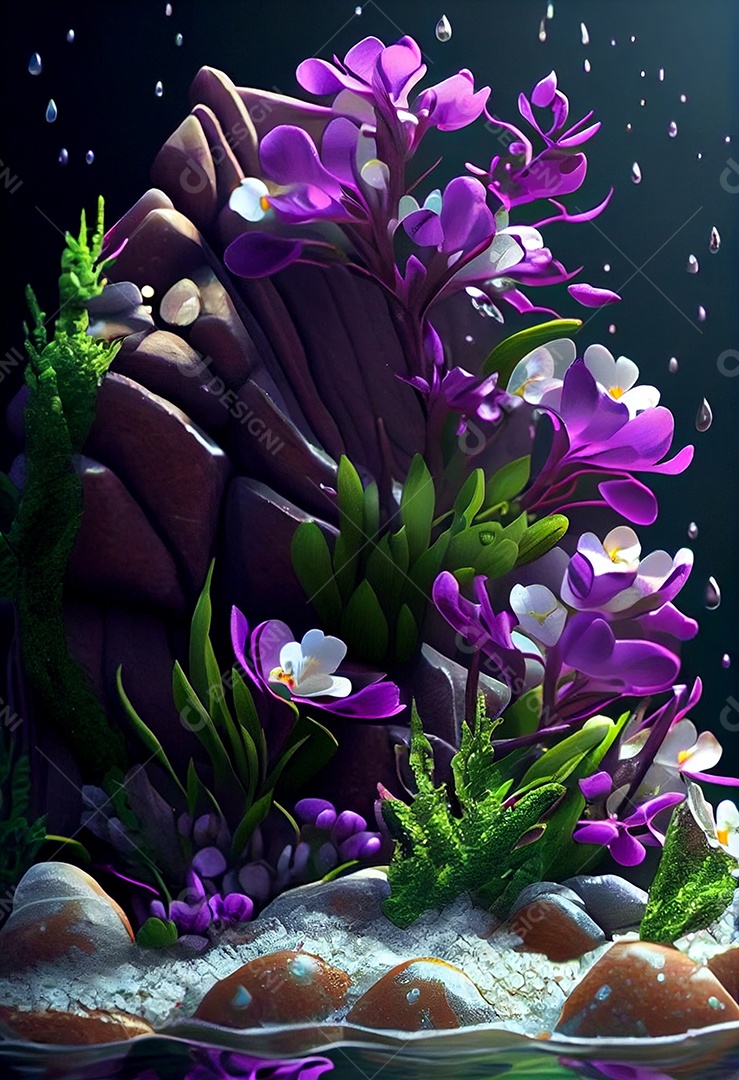 Lindas flores sobre um fundo isolado