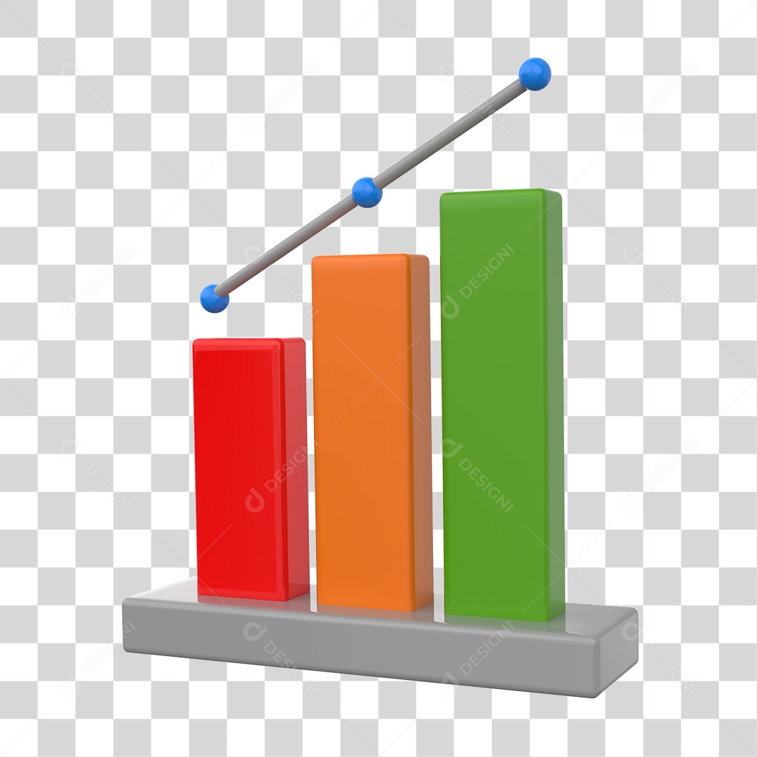 Gráfico Elemento 3D para Composição PNG Transparente