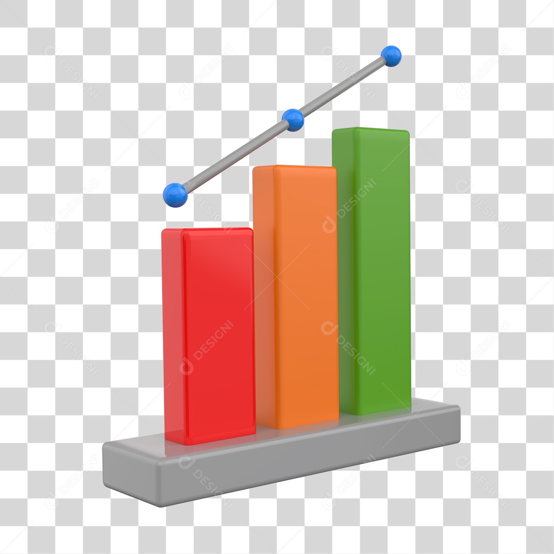 Gráfico Elemento 3D para Composição PNG Transparente