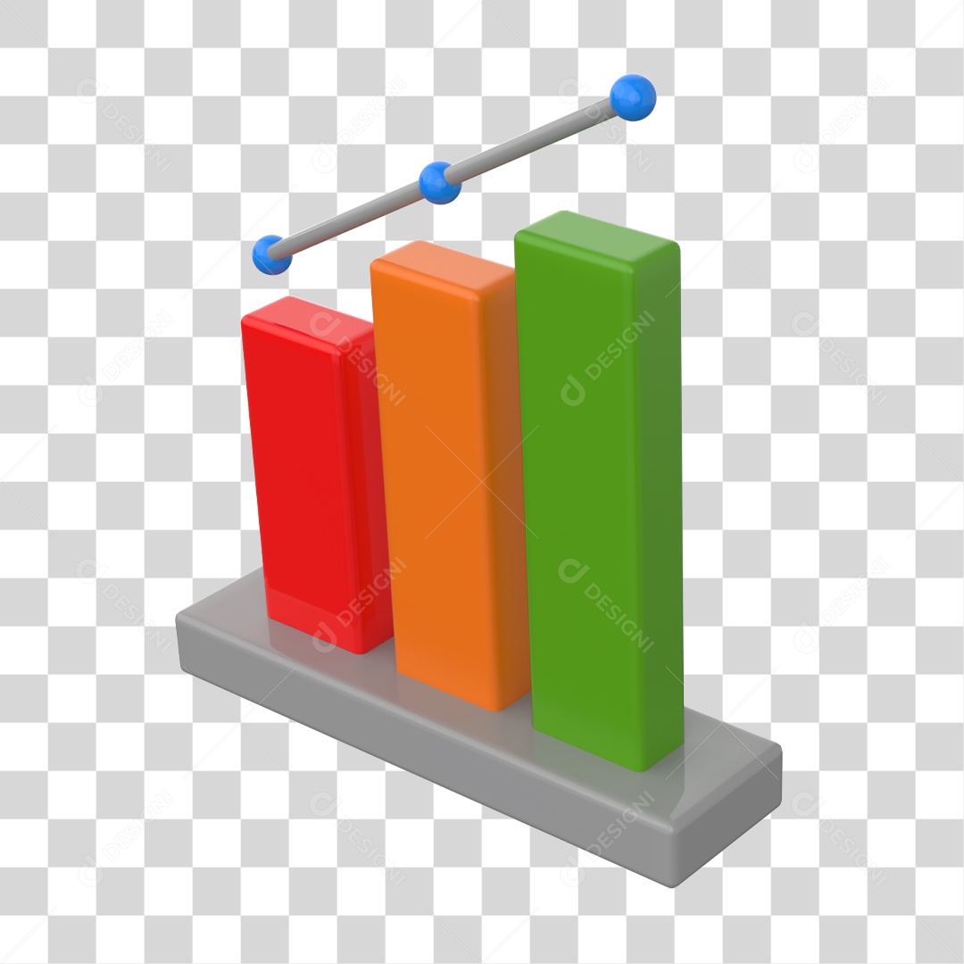 Gráfico Elemento 3D para Composição PNG Transparente