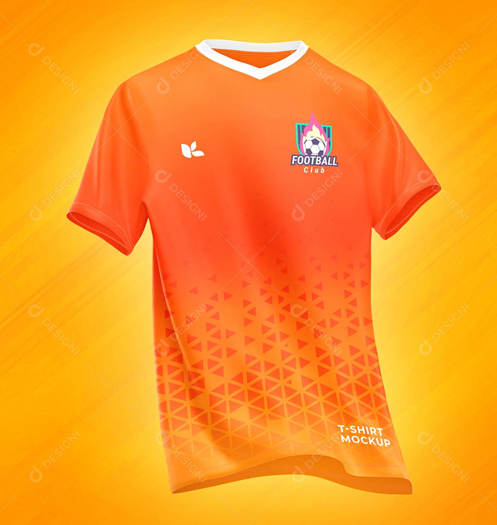 Mockup Camiseta Gola V PSD Editável