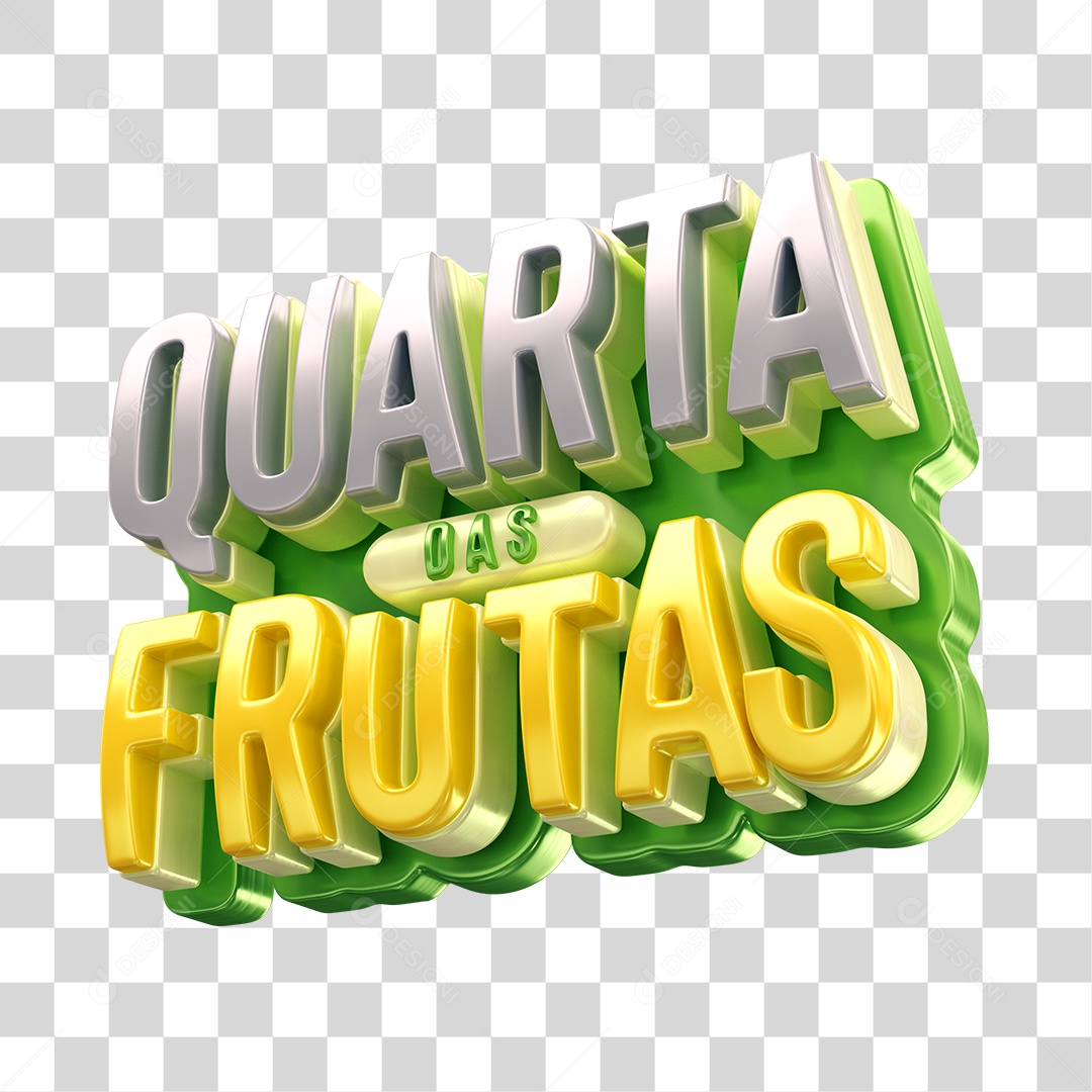 Texto 3D Selo 3D Quarta Das Frutas