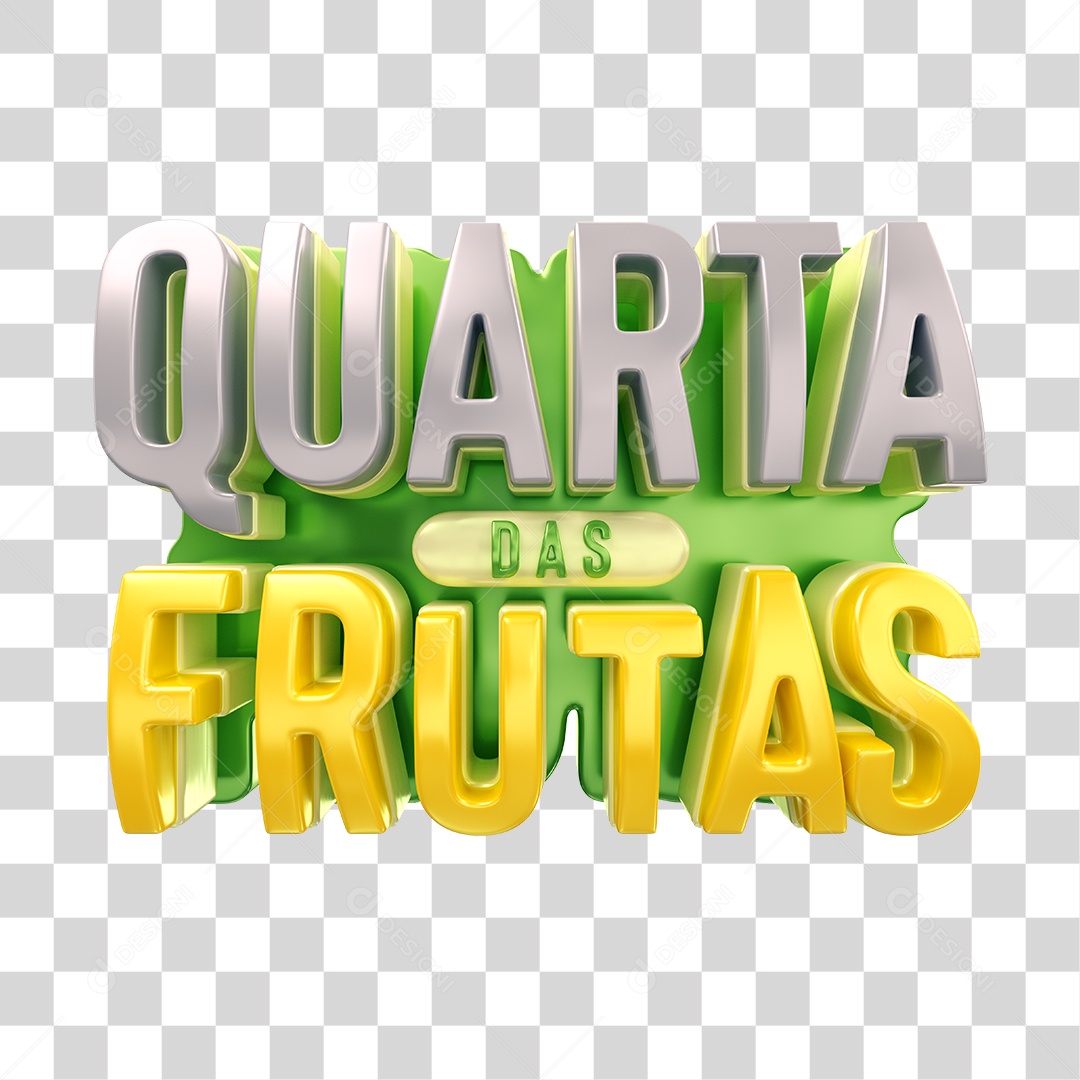 Texto 3D Selo 3D Quarta Das Frutas