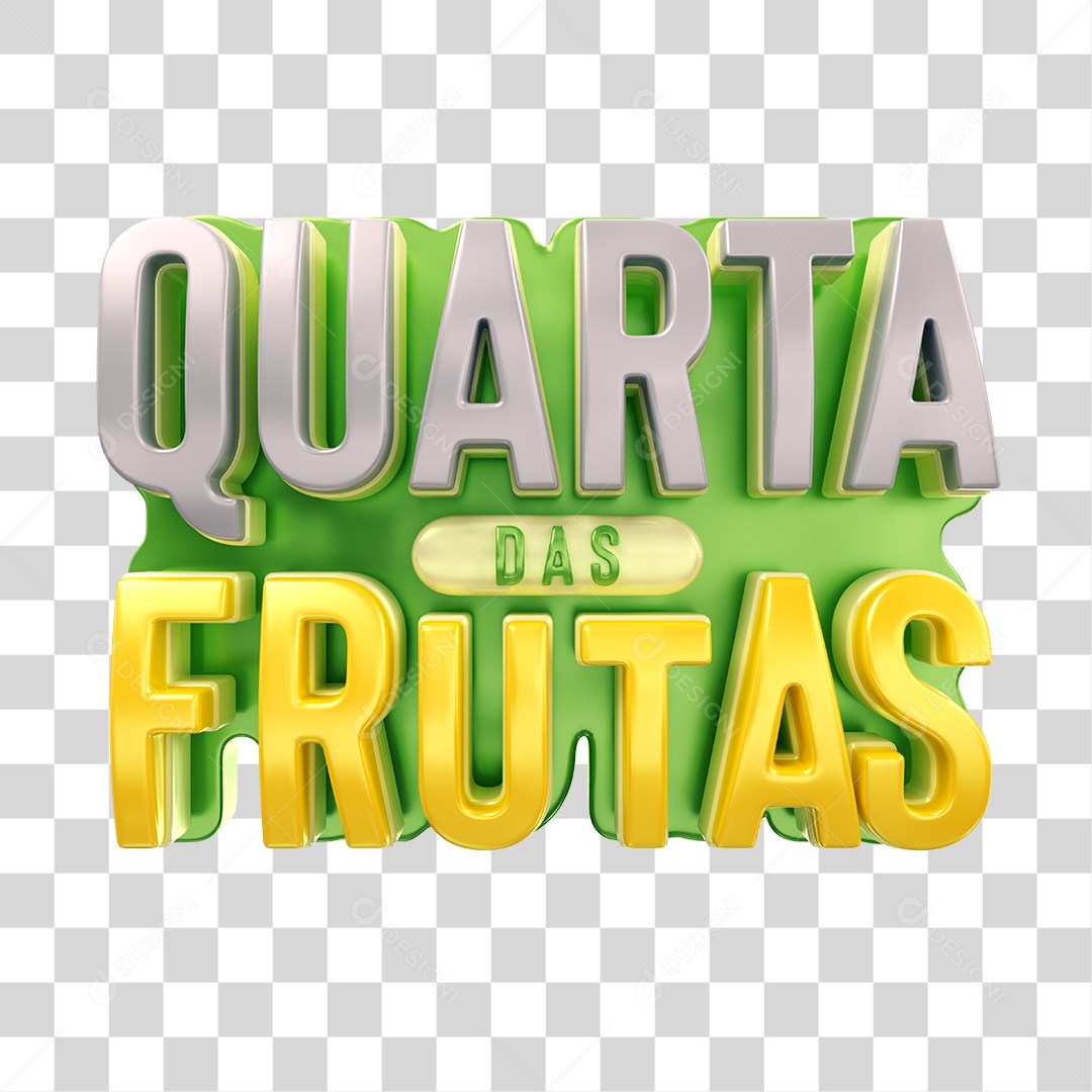 Texto 3D Selo 3D Quarta Das Frutas