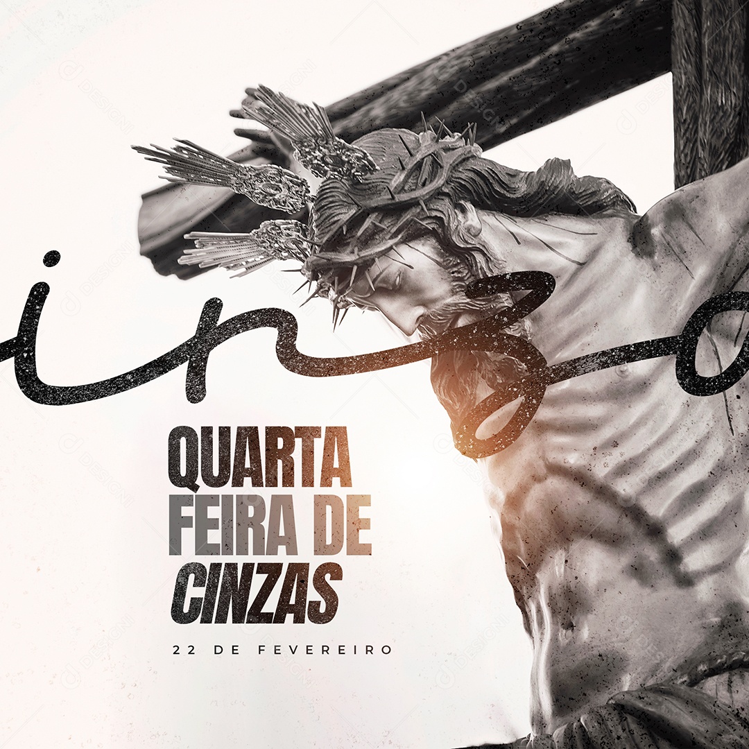 Quarta Feira de Cinzas 22 de Fevereiro Social Media PSD Editável