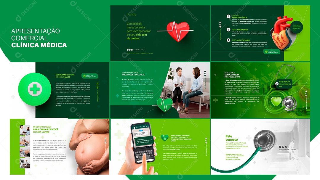 Apresentação Comercial Clínica Médica PSD Editável