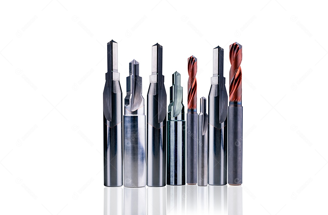 Ferramentas especiais isoladas no fundo branco. Feito sob encomenda especial