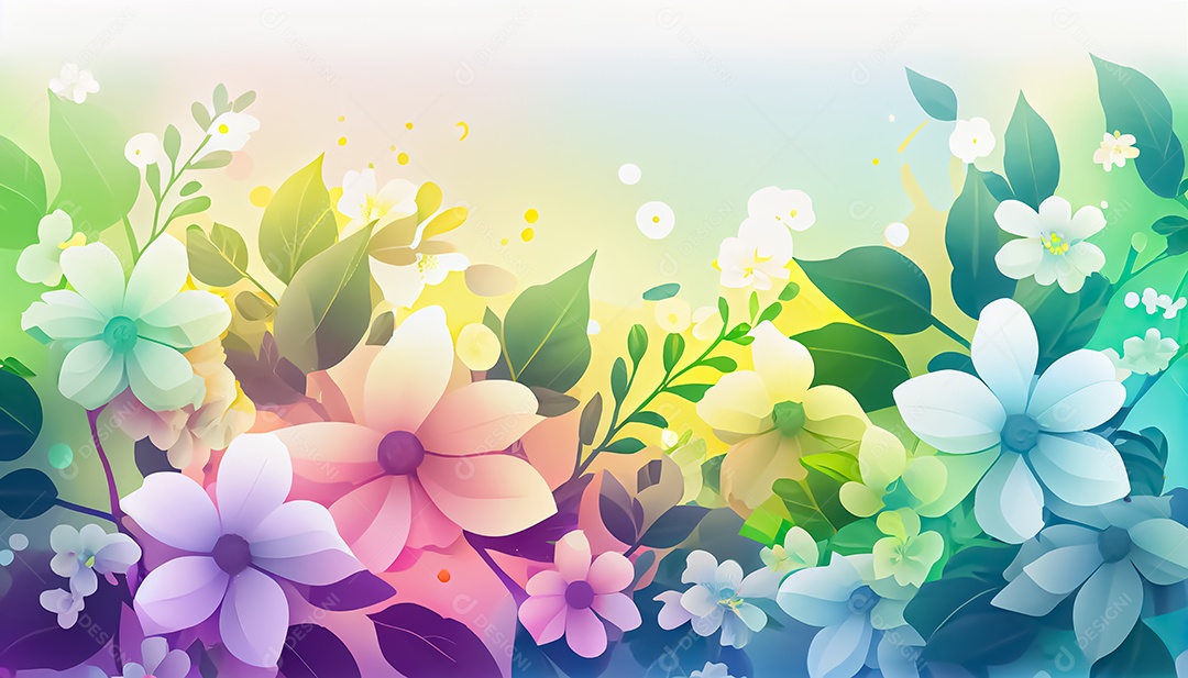 Vector fundo de primavera aquarela