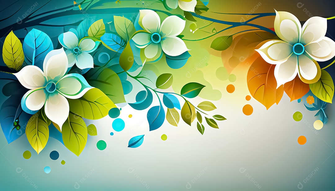 Vector fundo de primavera aquarela