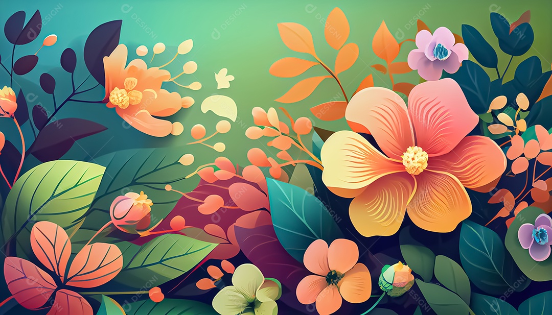 Vector fundo de primavera aquarela