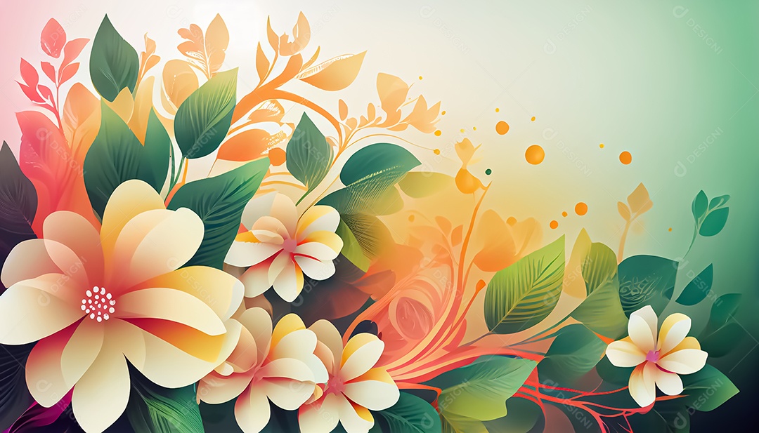 Vector fundo de primavera aquarela