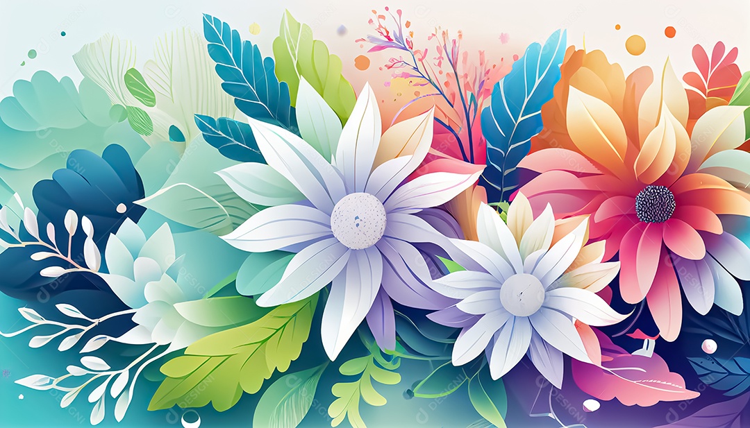 Vector fundo de primavera aquarela