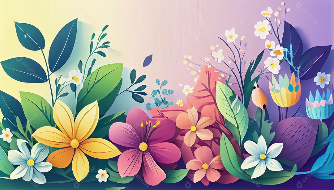 Vector fundo de primavera aquarela