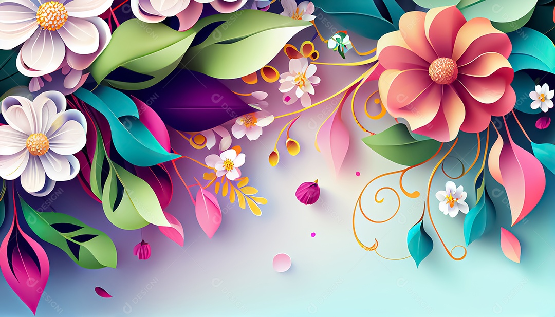 Vector fundo de primavera aquarela