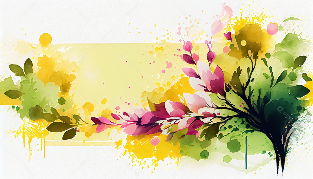 Vector fundo de primavera aquarela