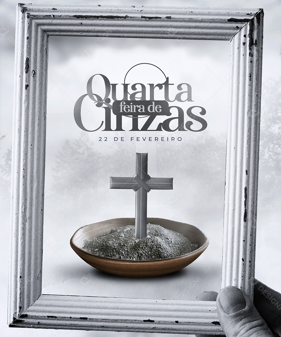 Quarta Feira de Cinzas 22 de Fevereiro Social Media PSD Editável