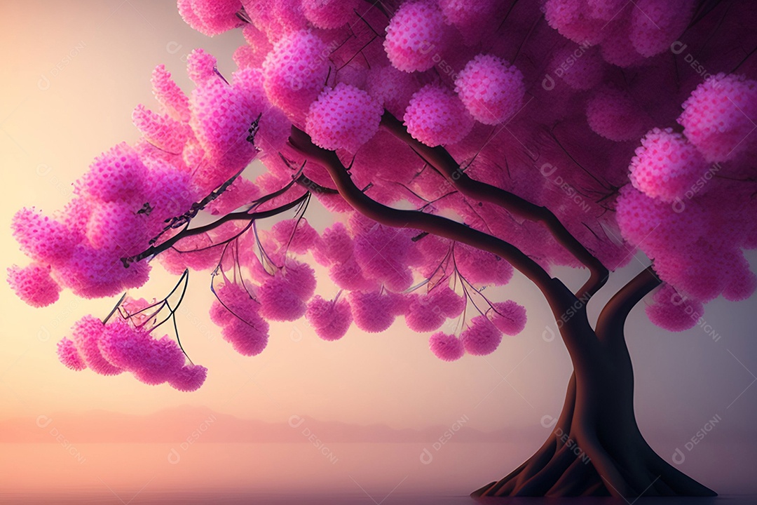 Fundo de flores de cerejeira