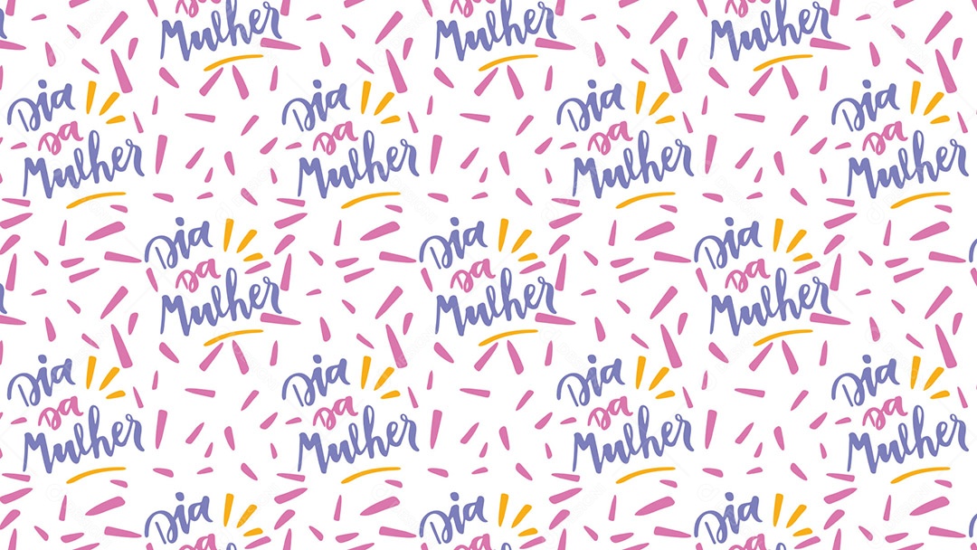 Pattern Padrões Geométricos Texto Dia Da Mulher Em Fundo Branco Vetor AI + PAT