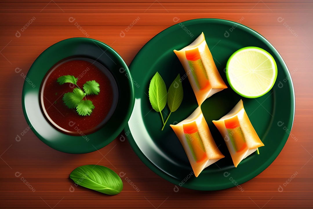 Rolinhos recheados comida típica do Vietnã