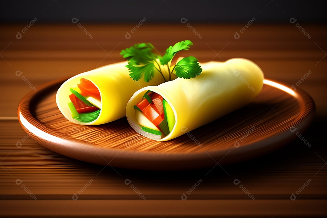 Rolinhos recheados comida típica do Vietnã