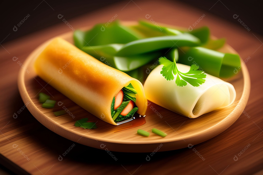 Rolinhos recheados comida típica do Vietnã