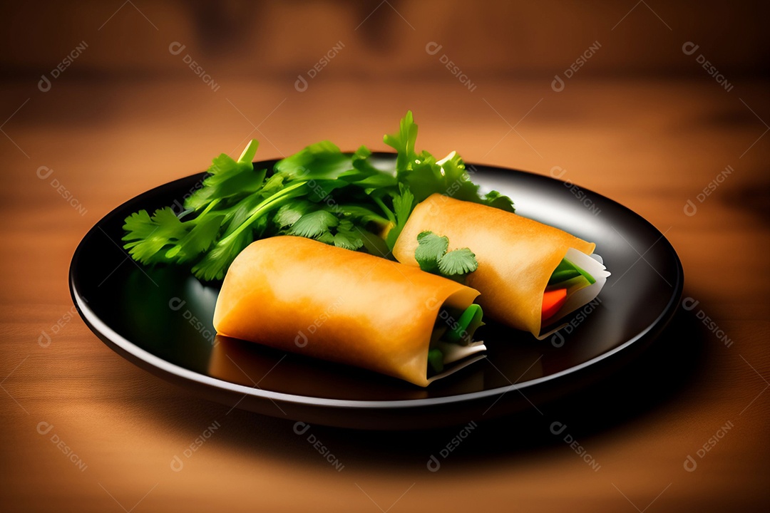 Rolinhos recheados comida típica do Vietnã