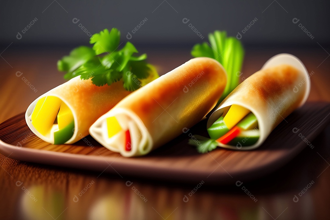 Rolinhos recheados comida típica do Vietnã