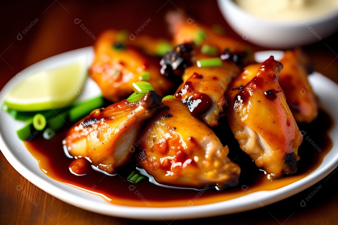 Delicioso frango grelhado com molho