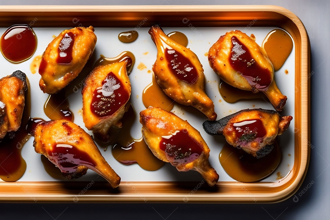 Delicioso frango grelhado com molho