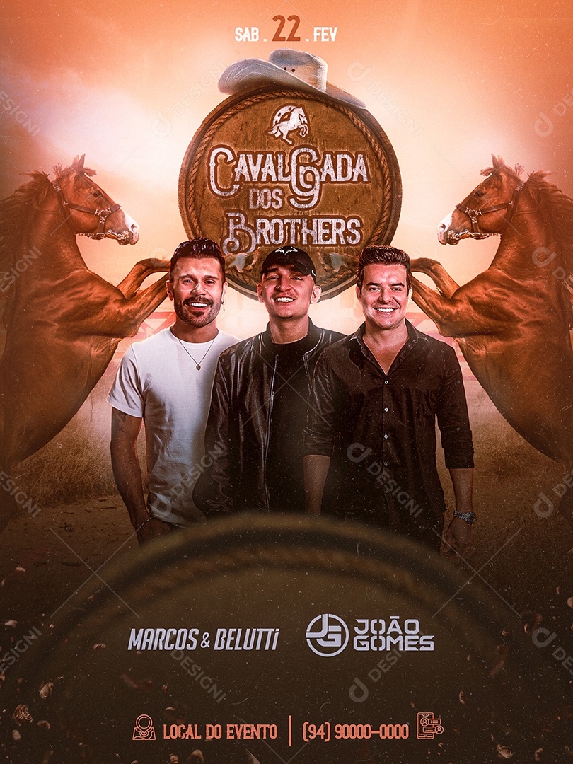 Flyer Story Cavalgada Show Sertanejo Forró Social Media PSD Editável