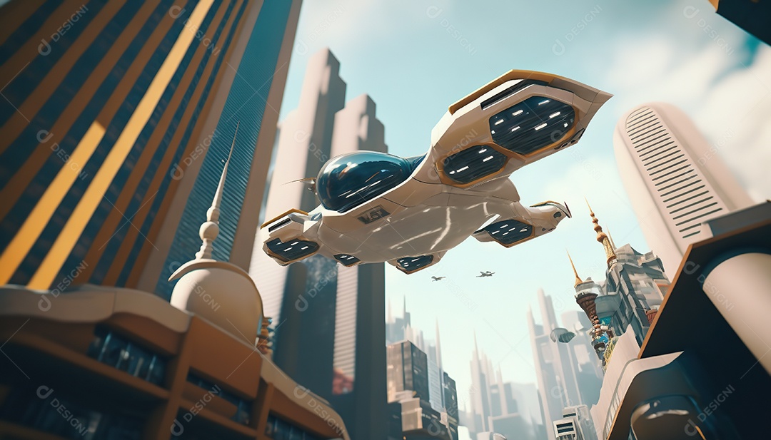 Papel de parede futurista retrô. Marte, alienígenas, veículo.