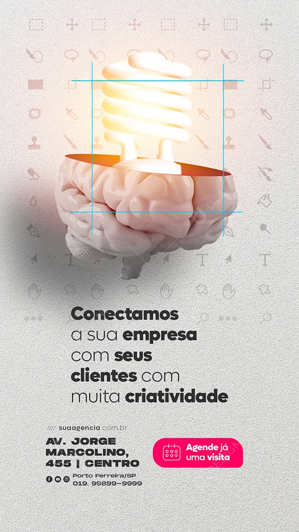 Story Conectamos a Sua Empresa com Seus Clientes com Muita Criatividade Marketing Digital Social Media PSD Editável