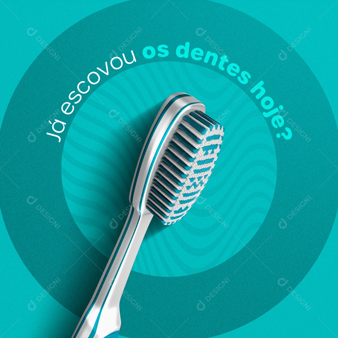 Já Escovou os Dentes Hoje? Consultório e Clínica Odontológica Dentista Social Media PSD Editável
