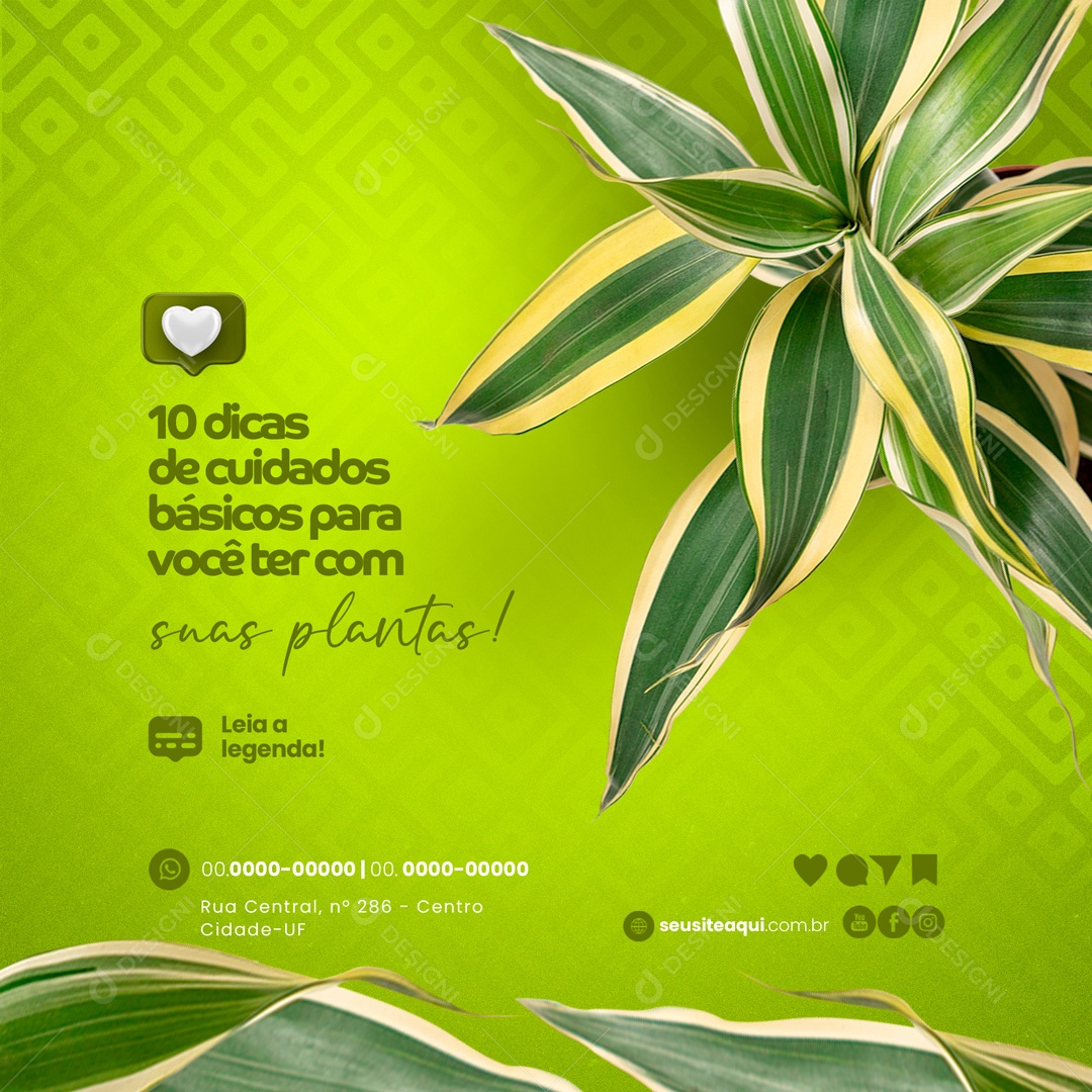 Cultivo de Plantas Social Media PSD Editável