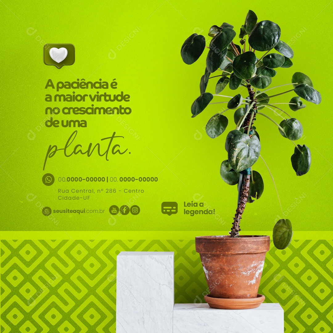 Cultivo de Plantas Social Media PSD Editável