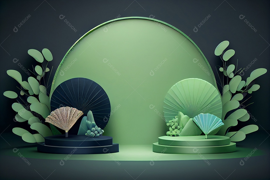 Ilustração 3D de um cenário