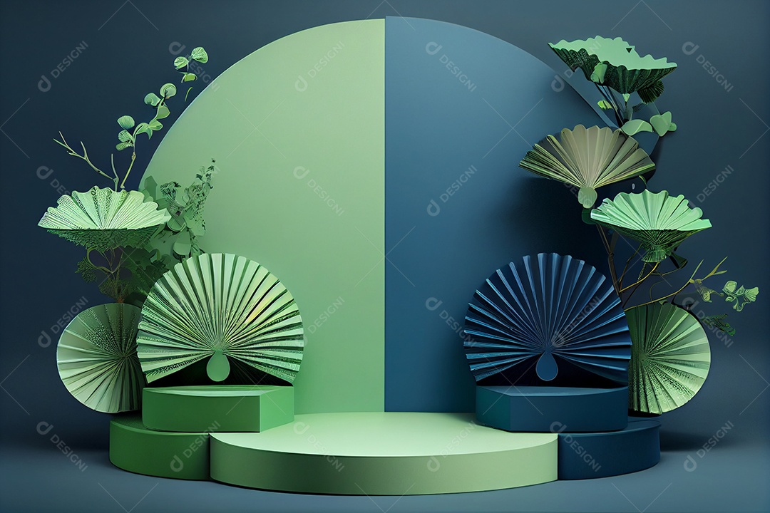 Ilustração 3D de um cenário