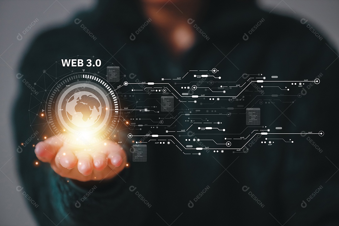 Tecnologia de computação em nuvem e armazenamento on-line para ideias de redes de negócios de computadores conectadas a serviços de servidor de Internet para transferência em nuvem mostradas na futura Rede de Dados.