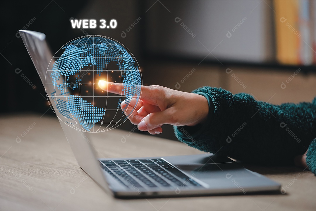 Tecnologia de computação em nuvem e armazenamento on-line para ideias de redes de negócios de computadores conectadas a serviços de servidor de Internet para transferência em nuvem mostradas na futura Rede de Dados.