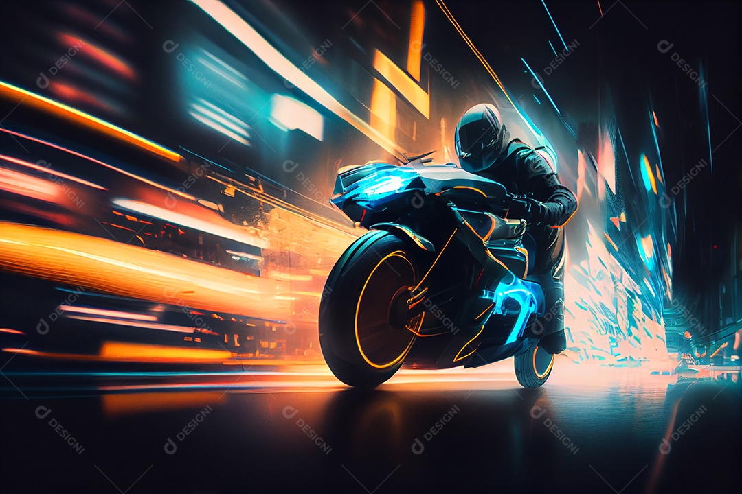 Pessoa jovem pilotando uma moto