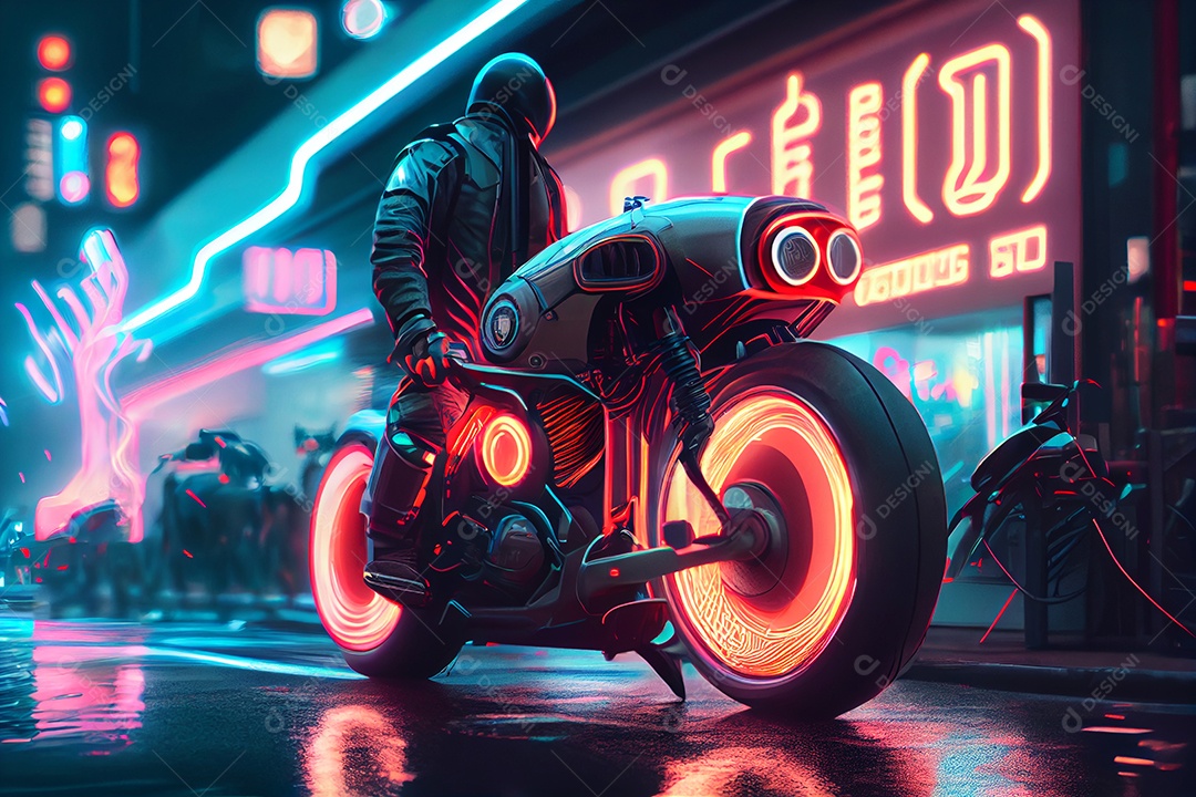 Pessoa jovem pilotando uma moto