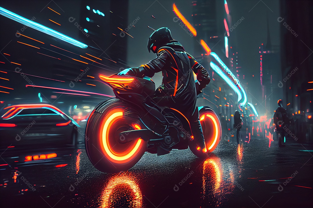 Pessoa jovem pilotando uma moto