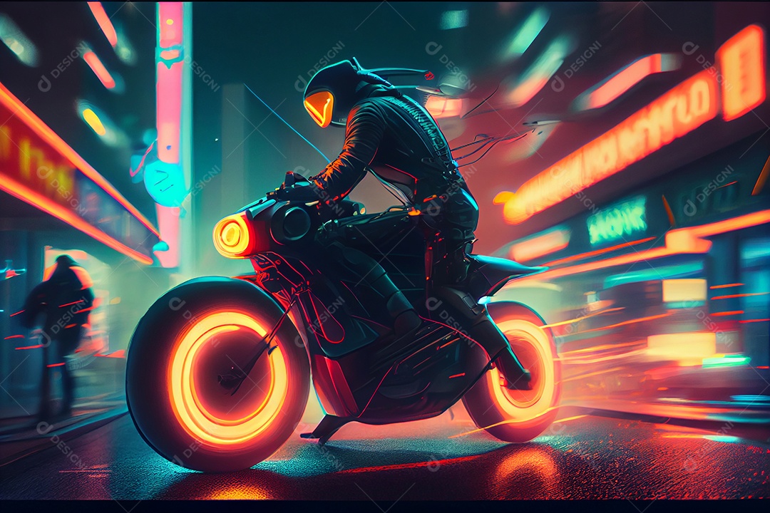 Pessoa jovem pilotando uma moto