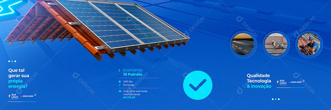 Que Tal Gerar Sua Própria Energia Solar Carrossel Social Media PSD Editável