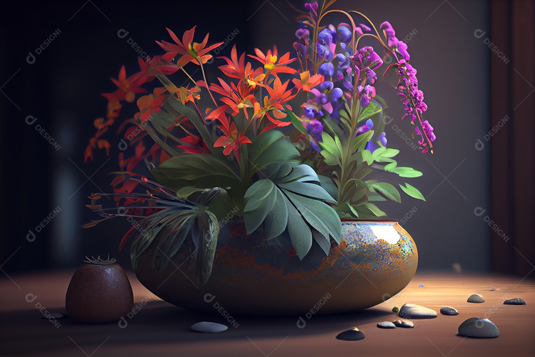 Lindas flores sobre fundo isolado