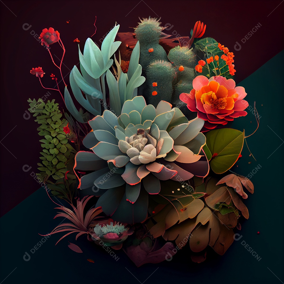 Lindas flores sobre fundo isolado