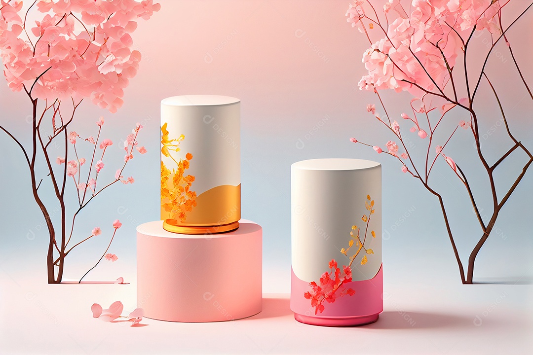 Cosmético sobre fundo isolado